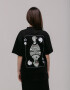 Oversized T-shirt х steve_coccodrillo Queen in Black