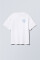 Oversized T-shirt ARSC With Blue Logo 7x7cm in White