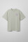 Oversized T-shirt ARSC With Lilac Logo 7x7cm in Light Olive