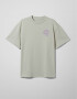 Oversized T-shirt ARSC With Lilac Logo 7x7cm in Light Olive