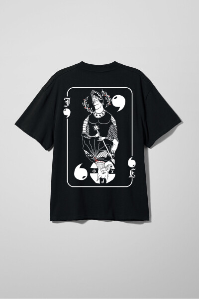 Oversized T-shirt х steve_coccodrillo Jack in Black