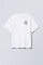Oversized T-shirt ARSC With Black Logo 7х7сm in White