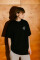 Oversized T-shirt ARSC With White Logo 7х7сm in Black #3