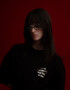 Oversized T-shirt ARSC with Mirror Logo 7x7cm in Black