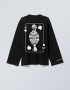 Oversized Long Sleeve T-shirt х steve_coccodrillo Zmiivna in Black
