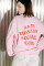 Oversized Long Sleeve T-shirt ARSC with Red Logo 30x30cm in Light Pink #7