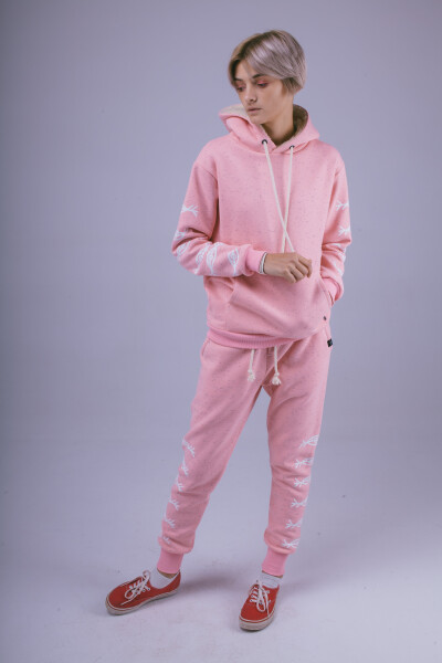Tapered Joggers Eyes Logo in Pink