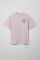 Oversized T-Shirt ARSC With Marsala Logo 7х7сm in Light Lilac
