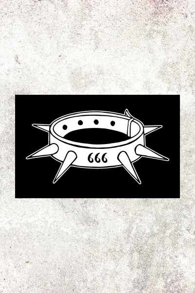Patch Collar 666 12x7,5cm (4.7x3in)