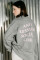 Oversized Long Sleeve T-shirt ARSC with Pastel Pink Logo 30x30cm in Gray