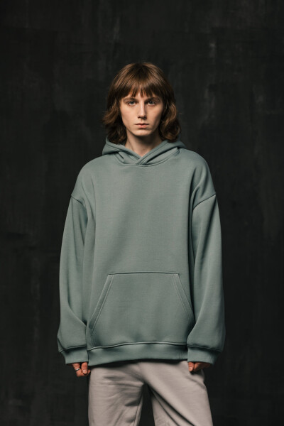 Basic Oversized Hoodie Mood in Turquoise
