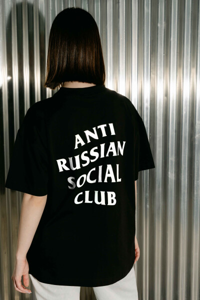 Oversized Tshirt ARSC With White Logo 30х30сm in Black