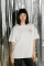 Oversized T-shirt Purr Mini Hearts UA 9x9cm х kotastiia in Ivory