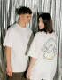 Oversized T-shirt Purr Tiger UA х kotastiia in Ivory