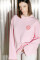 Oversized Long Sleeve T-shirt ARSC with Red Logo 30x30cm in Light Pink #5