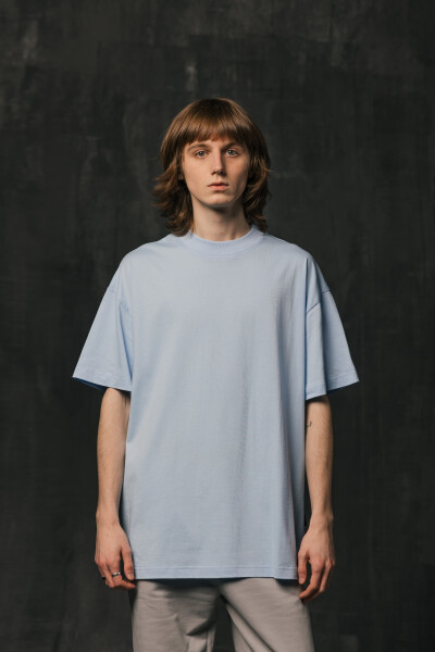Basic Oversized T-shirt Spirit in Light Blue