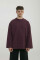 Basic Oversized Long Sleeve T-shirt Spirit Rude in Marsala #5