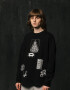 Oversized Sweatshirt With Patches Burnbabyburn in Black