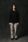 Basic Oversized Long Sleeve T-shirt Drop in Black #2
