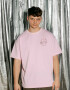 Oversized T-shirt Purr Tiger 9x9cm х kotastiia in Light Pink