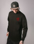 Oversized sweatshirt ARSC with red logo 7х7сm in black