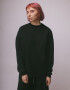 Basic Oversized Sweatshirt Drop in Black Without Fleece