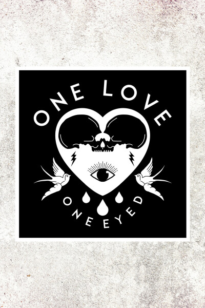 Patch One Love Heart 13x13cm (5.1x5.1in)