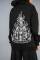 Oversized Hoodie Burnbabyburn in Black #6