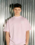 Oversized T-shirt ARSC With White Logo 7x7cm in Light Pink