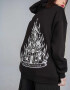 Oversized Hoodie Burnbabyburn in Black