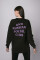 Oversized sweatshirt ARSC with lilac logo 30х30сm in black