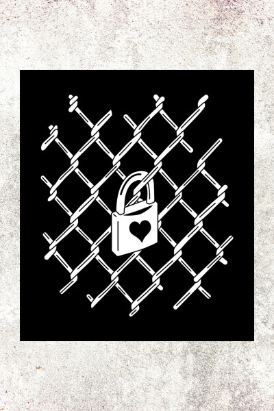 Patch Lock with Heart 9,5x11cm (3.7x4.3in)