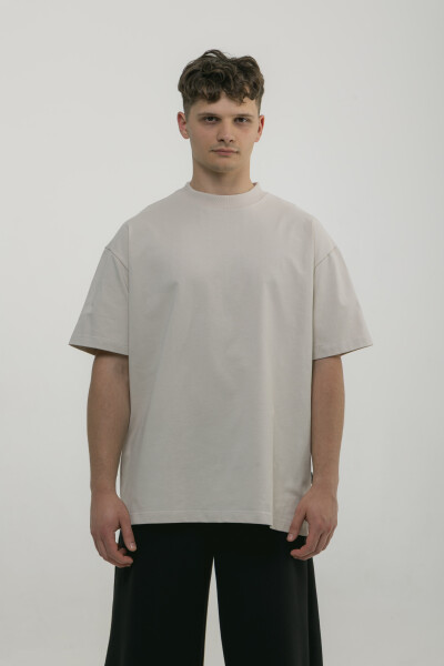 Basic Oversized T-shirt Spirit Rude in Sand