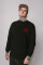 Oversized sweatshirt ARSC with red logo 30х30сm in black #6