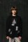 Oversized Sweatshirt With Patches Burnbabyburn in Black #4
