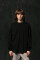 Basic Oversized Long Sleeve T-shirt Drop in Black