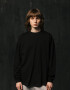 Basic Oversized Long Sleeve T-shirt Drop in Black