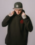 Superoversized hoodie ARSC with red logo 7х7cm in black