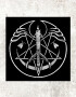 Patch Round Candle Pentagram 9,5x9,5cm (3.7x3.7in)
