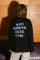 Oversized Long Sleeve T-shirt ARSC with Blue Logo 30x30cm in Black