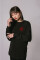 Oversized sweatshirt ARSC with red logo 7х7сm in black #7