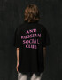Oversized T-shirt ARSC With Pink Logo 30x30cm in Black