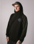 Superoversized hoodie ARSC with blue logo 7х7cm in black