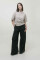 Basic Mid Rise Loose Barrel Leg Unisex Sweatpants SS in Black #7