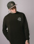 Oversized sweatshirt ARSC with white logo 7х7сm in black