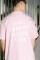 Oversized Tshirt ARSC With White Logo 30х30сm in Light Pink #7