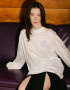 Oversized Long Sleeve T-shirt ARSC with Lilac Logo 7x7cm in White
