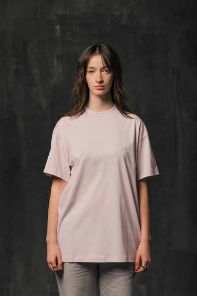 Basic Oversized T-shirt Spirit in Light Lilac