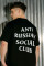 Oversized T-shirt ARSC With White Logo 37х37сm in Black #7