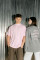 Oversized T-shirt ARSC With White Logo 7x7cm in Light Pink #1